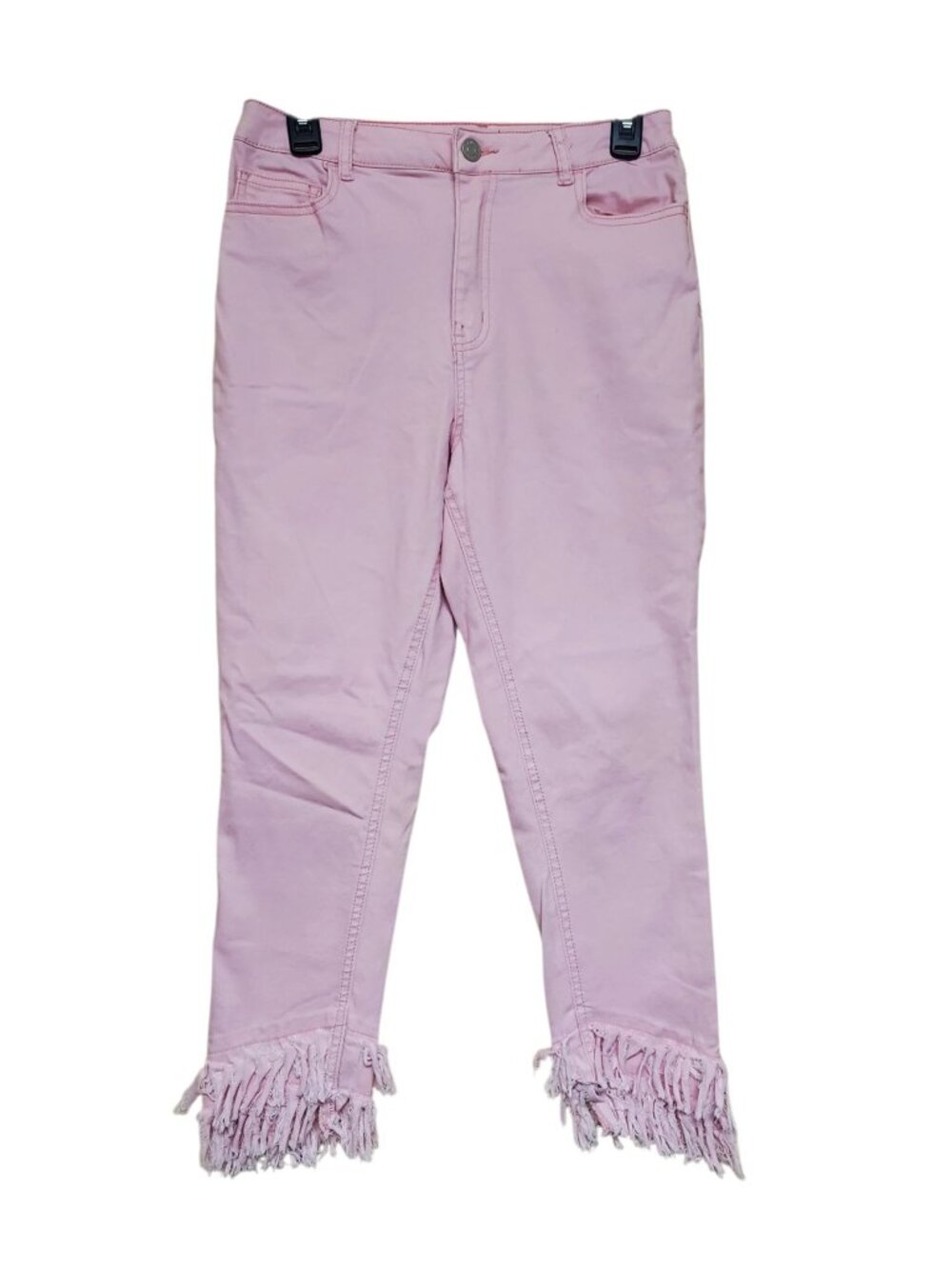Charlotte by Cato Girl's Bubblegum Pink Fringe Hem Skinny Leg Jeans Size 18